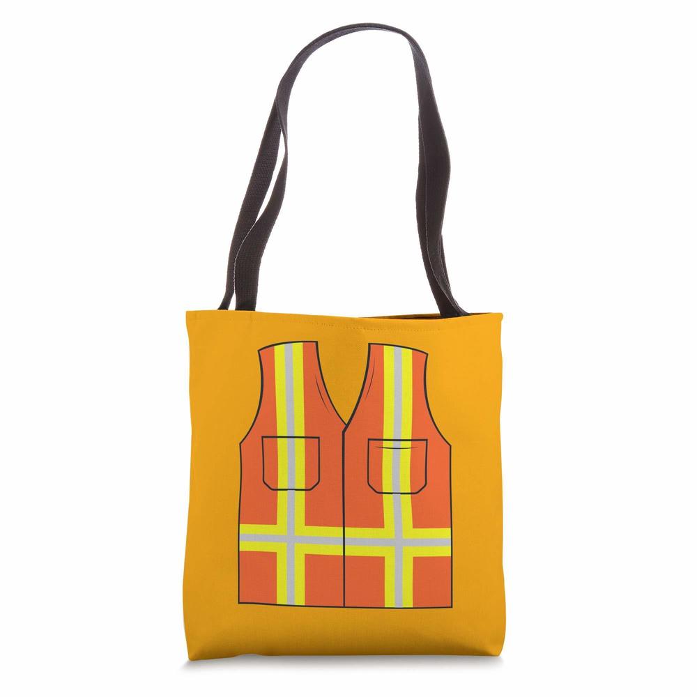Garbage Worker Trash Collector Trashman Orange Safety Vest Tote Bag >:(